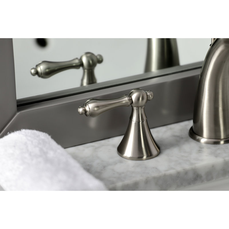 Robinet de salle de bain espacé Kingston, Nickel brossé