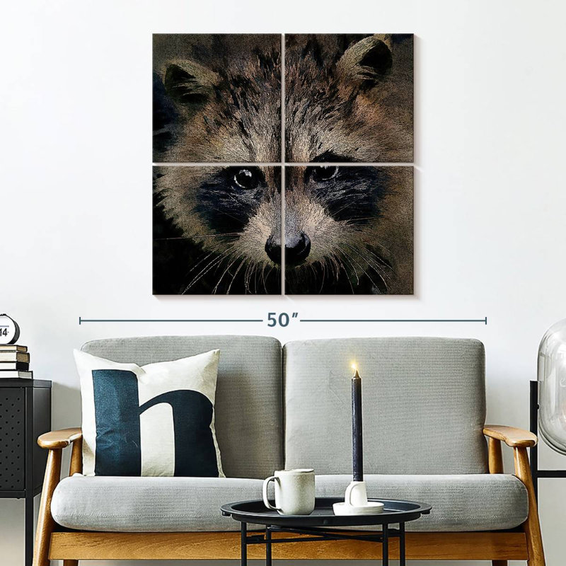 Brampt Racoon, 32" H x 32" W