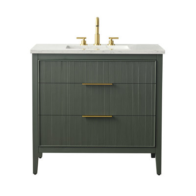 Bilroy 36'' Single Bathroom Vanity with Engineered Stone Top