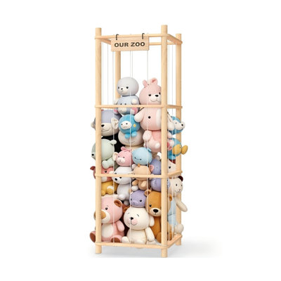 Rangement et organisateur pour peluches, naturel