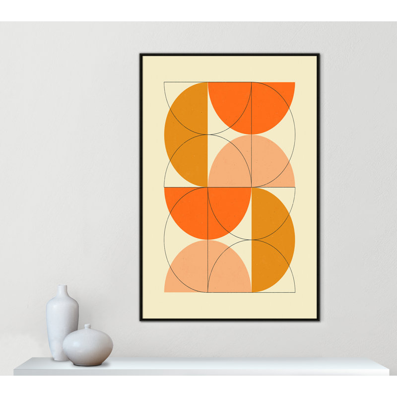 «Imaginaire 2» par Blue, Framed Canvas, 41.5'' W x 61.5'' H, Flottant espresso