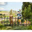 3m L Curved Garden Border Fence, 5 Panels, Tool-Free Setup, Black-940263392