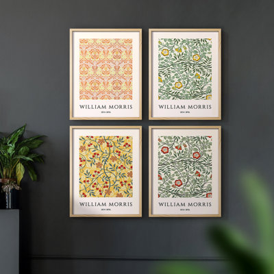 William Morris VII Framed Print - Set of 4