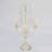Elegant Vintage Three-Arm Candle Holder, France Style White Candle Holder With Crystal Decor, Tabletop Candelabra