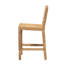 Tabouret de bar moderne bohémien fabriqué à la main avec un ruppie maritime naturel et du bois d'acajou