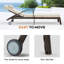 Outdoor Lounge Chairs Set Of 2 With 6 Adjustable Position Backrest 115-180° For Poolside, Backyard, Lawn, Deck-1963337633