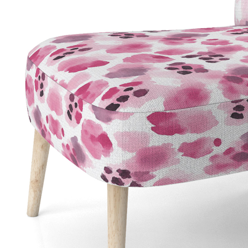 Chaise d'appoint rembourrée à imprimé animal filles - léopard rose doux, Chaise d'appoint sans accoudoirs