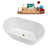 53.9'' x 29.3'' Freestanding Soaking Acrylic Bathtub-95288441