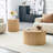 Roman Column Nesting Coffee Tables, 2-Piece Set with Built-in Storage, Natural Grain Finish-1091432786