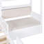 Lit simple avec canapé, lit plateforme pour enfants avec deux tiroirs et tablette de rangement