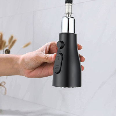 Matte Black Kitchen Faucet With Pull Down Feature And Scratch Resistance For Farmhouses Sink Rust Spot