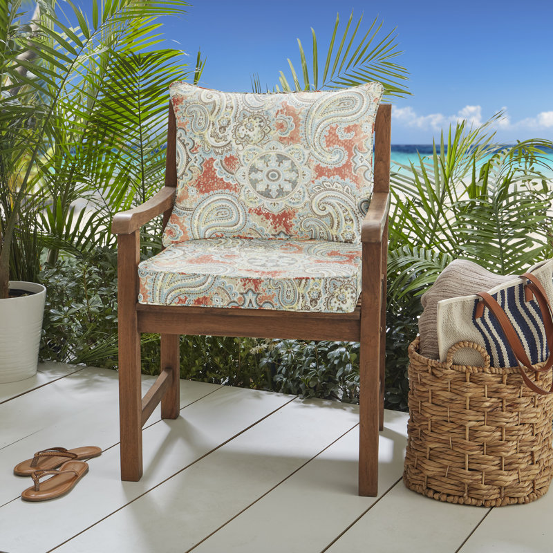 Ensemble de coussins et coussins d'extérieur, L 23 po x P 25 po x H 5 po, Richloom - Houssie Cinnabar