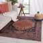 Miko Oriental Machine Made Power Loom Polypropylene Area Rug in Coral-1576195354