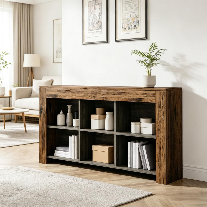 Bookcase MDF 1 Piece Bookcase Brown Versatile Design