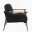 Chaise longue de loisirs en velours noir