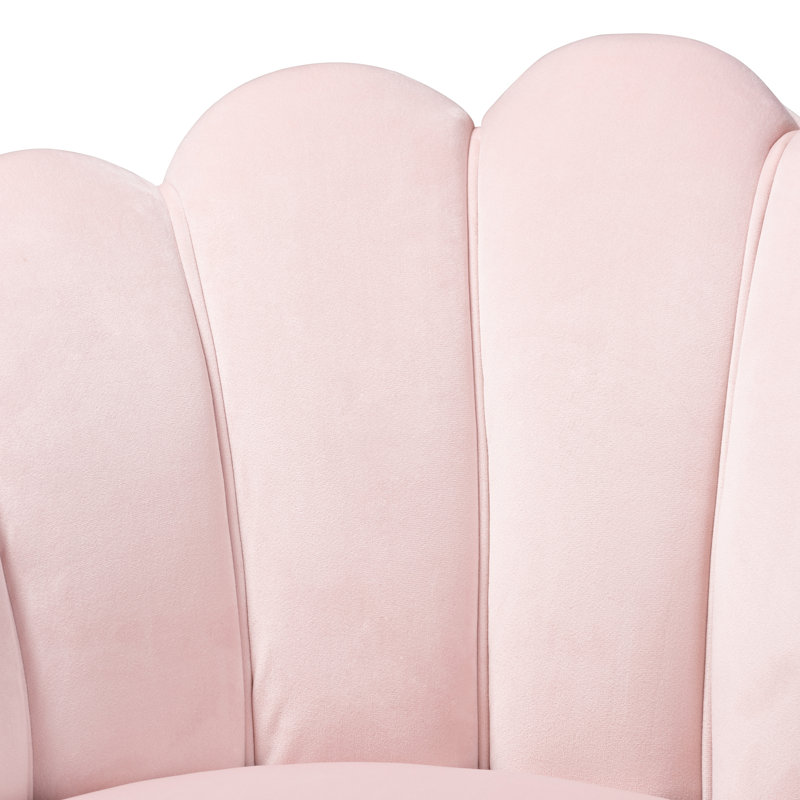 Velvet Armchair, Light Pink