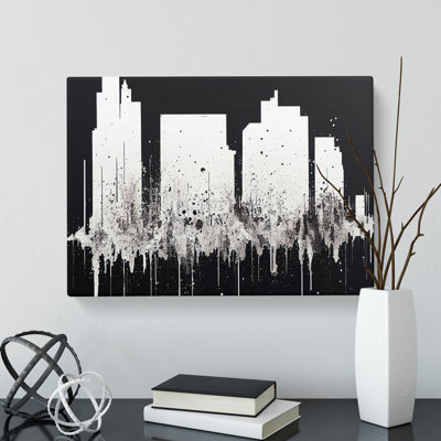 Sparkling Abstract City Skyline - Wrapped Canvas Print