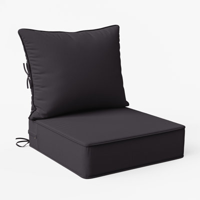Wynee 24"W X 24"D Outdoor Cushions 6.5'' Deep Seating Cushion Set Indoor and Outdoor Seat / Back Cushion 
