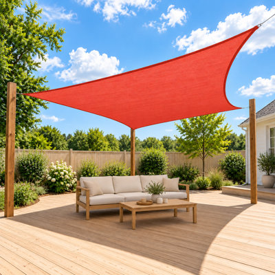 Colourtree Square Sun Shade Sail, UV Resistant Outdoor Canopy Shade Fabric, Waterproof Breathable Awning for Patio Backyard Garden Lawn Outdoor Activities