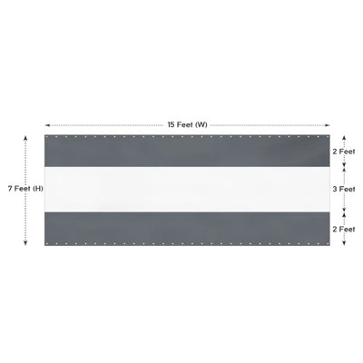 Heavy Duty Outdoor Clear Panel Curtain, All Weather Resistant Tarp Curtain for Pergola Porch Gazebo, Privacy Screen, Blackout Curtains(7 x 15 ft)