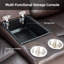 Canapé deux places inclinable électrique moderne en cuir avec position zéro gravité, port USB intégré et console-2113198902