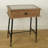 Ettinger Glass Top End Table with Built-In Outlets