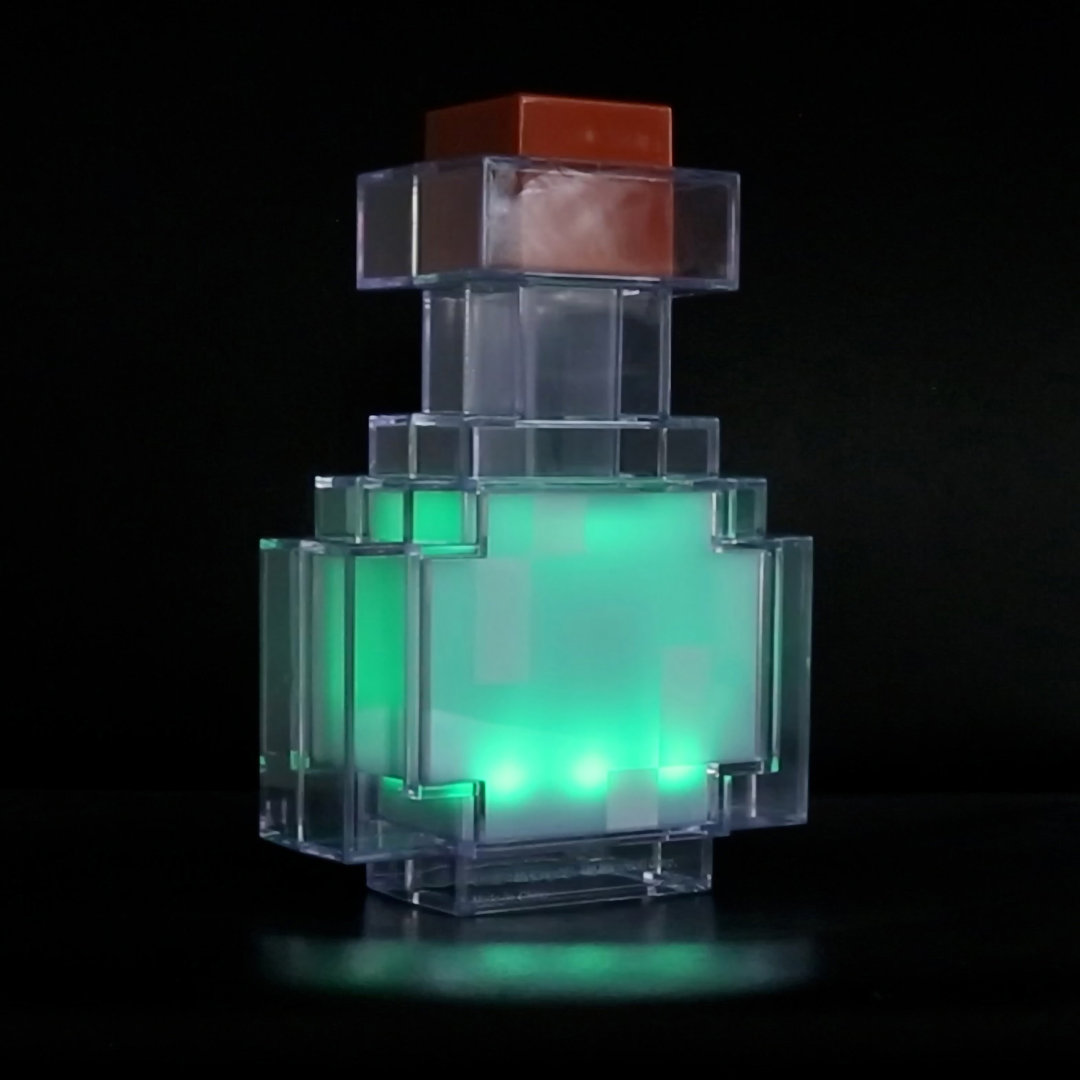 Minecraft - Led - Licht Portionsflasche, Rgb Licht, Usb-c Kabel, Wiederaufladbar