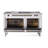 ILVE Nostalgie II Series Noblesse 60 inch Dual Fuel Range with 7 Sealed Burners, Griddle, Frenchtop (Glass Door)-112295527-112295526
