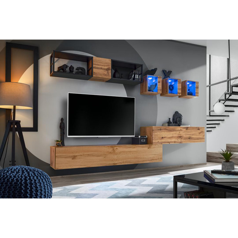Unfinished Entertainment Centre for TVs up to 60", Oak Wotan