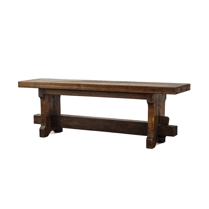 Hand-Made 54" Solid Reclaimed Wood Bench
