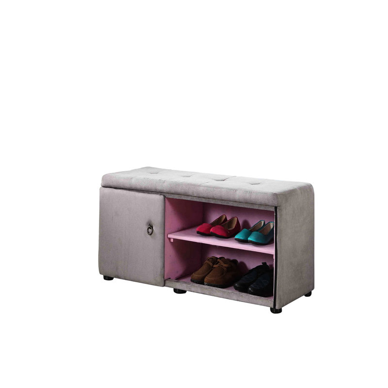 Rangement pour chaussures de 18 po de hauteur, argent et gris non conventionnel pour les chaussures