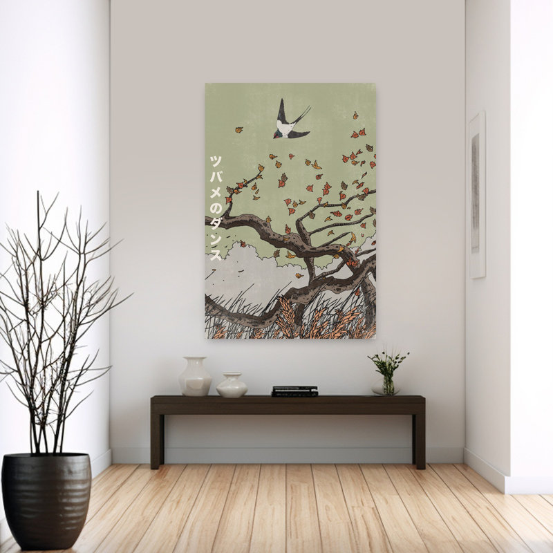 Art contemporain, art abstrait d'automne, H 60 po x l 40 po