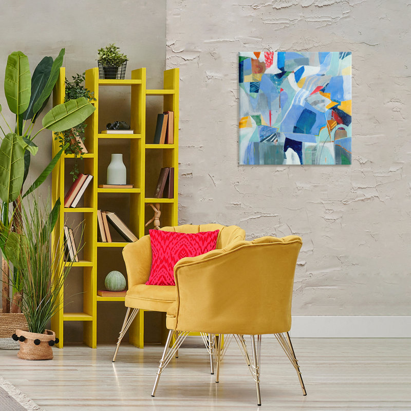 "Chaotic Blue Composition" par Jill Martin, H 24 po x l 24 po