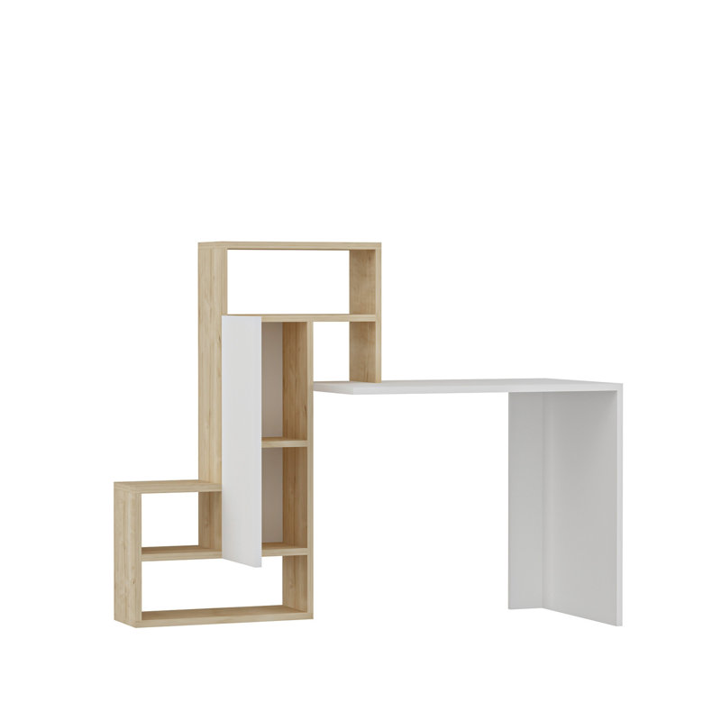 Hall Desk, White/Oak