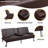 Modern Convertible Futon, Adjustable Folding Sofa Bed-542931735