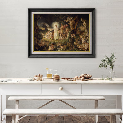 Classical Mythological Celebration Scene Artwork, Living Room Pictures, Framed Canvas Giclee Print Wall Art