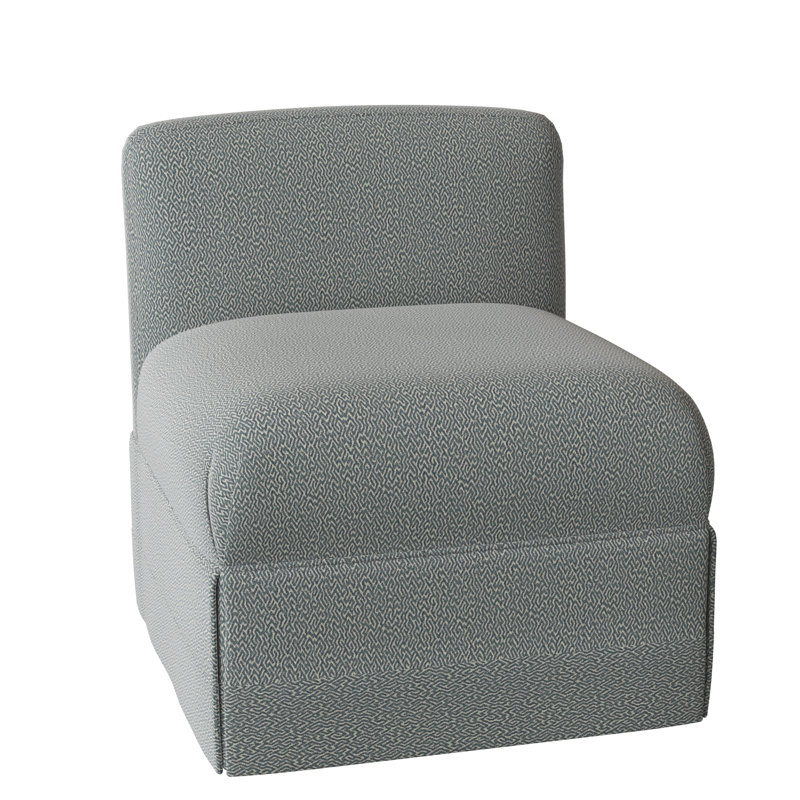 Chloe Slipper Chair, Maya Cyan