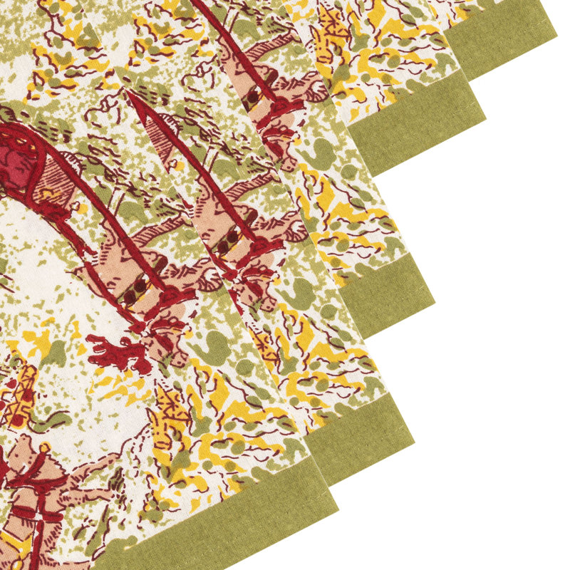 Serviettes de table Lenesha - rouge / vert - 19 po x 19 po