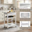 Chariot mobile polyvalent pour îlot de cuisine avec tiroir et panier grillagé coulissant - parfait pour le service et le rangement-131645342
