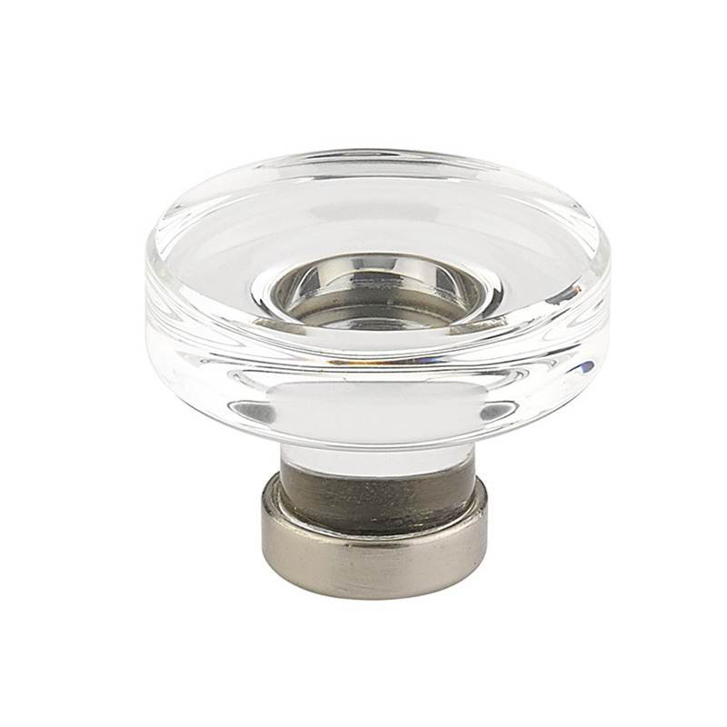 Grayson Oversized 1 1/4" Diameter Round Knob, 1.25" H x 1.25" W x 1.13" D, Satin Nickel