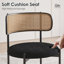 Ensemble de 2 chaises de salle à manger rembourrées modernes avec pieds en métal-374497123