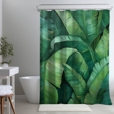 Shower Curtain FL393 – Polyester Shower Curtain, Dye Sublimation Print, 71" W × 74" L