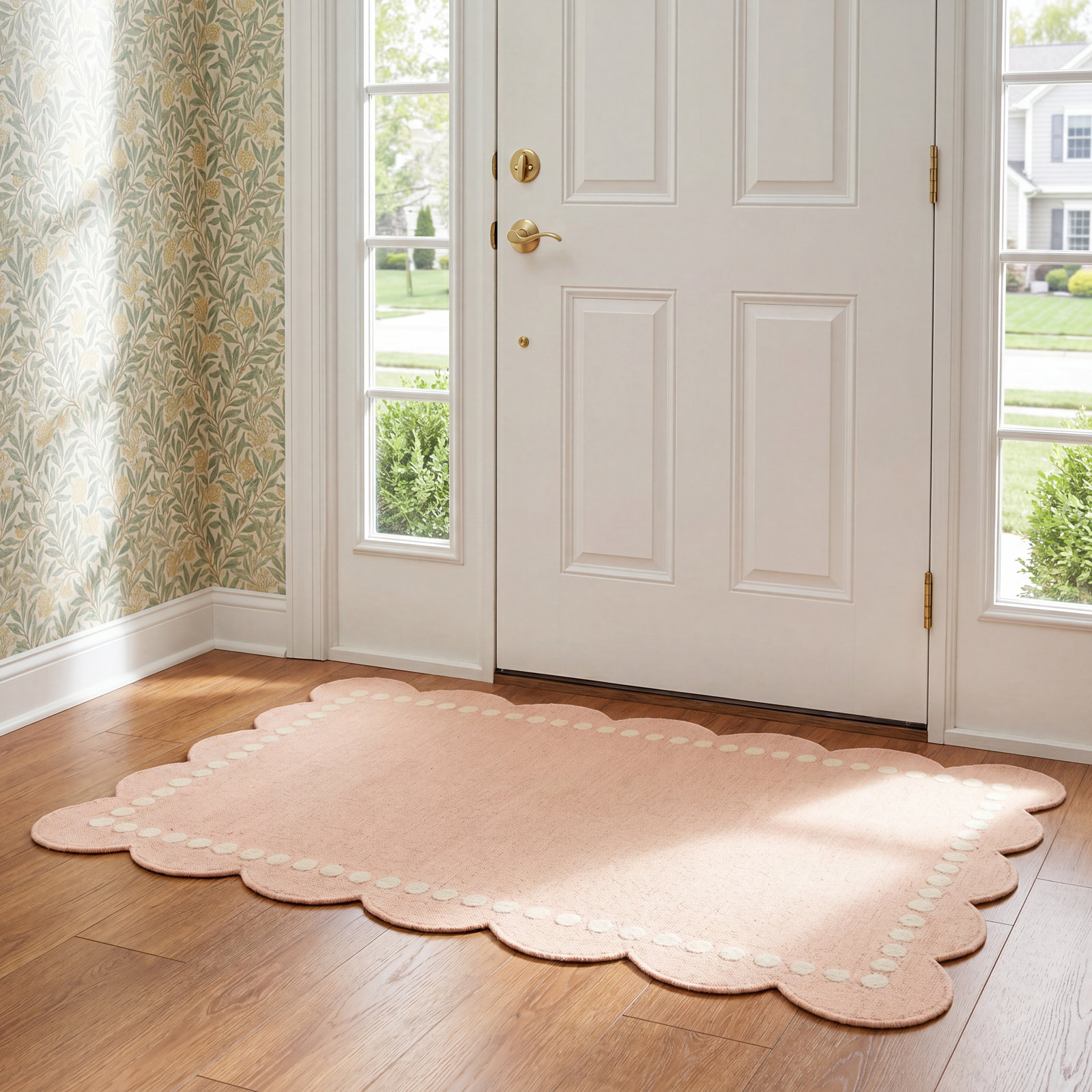 Lola Pink Hand-Tufted Wool Rug, Rectangle 2' x 3'