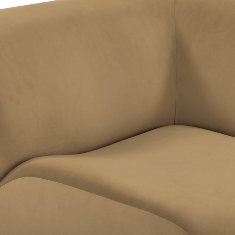 Coin de coin en velours brun Zenith, Velours brun