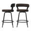 Tabouret de bar et de comptoir pivotant à dossier bas Kipton-1854992591-1854992590