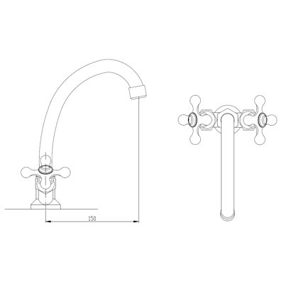 Cross Head Pillar/Bib Tap