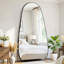Miroir de plancher pleine grandeur avec support, style Tear Drop pour vestibule de salon de chambre à coucher-19488406-19488405