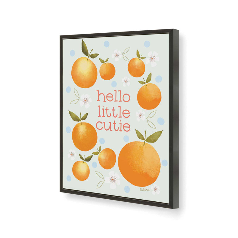 «Hello Little Cutie» par Lisa Larson, reproduction d'art, L 18 po x H 24 po, Noir, Impression encadrée