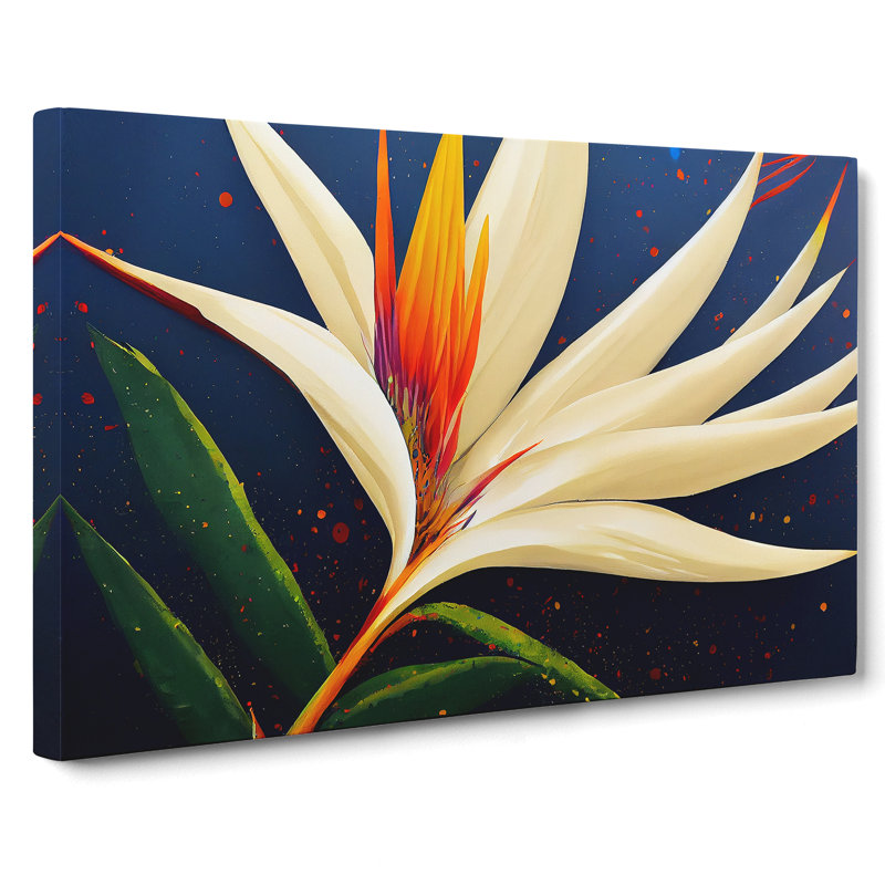 Bird Of Paradise Flower Splash Vol.1 - Wrapped Canvas Print, 50cm H x 76cm W x 3cm D