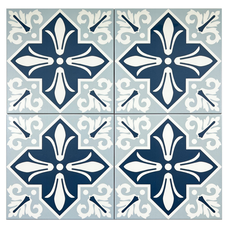Carreau de porcelaine à motif de mur et de sol à motif cathédrale 8 po x 8 po